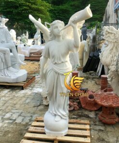 Tượng Thiên Thần Bằng Đá Trắng Cẩm Thạch