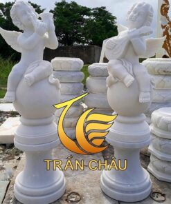 Tượng Thiên Thần Nhỏ Bằng Đá Nguyên Khối