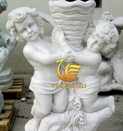 Tượng Thiên Thần Trang Trí Sân Vườn Đá Tự Nhiên