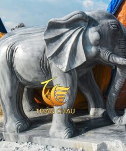 Tượng Voi Đá Xám Đẹp Sản Xuất Tại Xưởng
