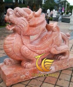 Tỳ Hưu Đá Granite Đỏ Đẹp Nguyên Khối