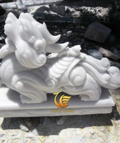Tỳ Hưu Trắng Đá Cẩm Thạch