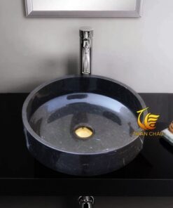 Lavabo Tròn Dày Đá Cẩm Thạch