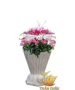 Chậu Hoa Lan Bằng Đá Nguyên Khối